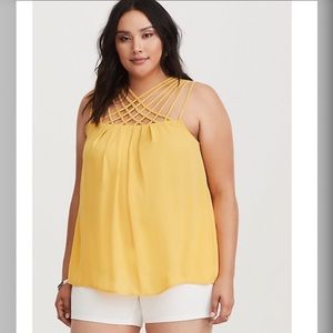 Yellow Torrid Strappy Georgette Top - 2X (NWT)